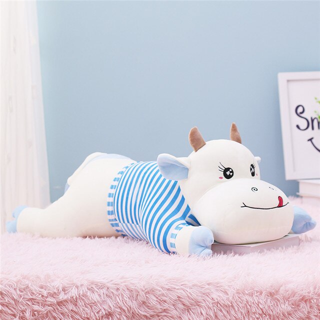 New Cute Giant Cows Plush Toy Soft Cattle Stuffed Animal Toys Cartoon Cow Pillow Cushion Kids Girls Children Birthday Present