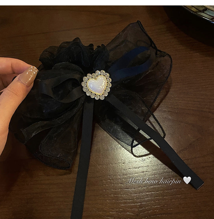 Pearl Love Bow Hair Ties