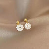 S925 silver needle small and luxurious pearl earrings