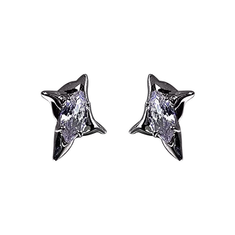 S925 silver pin small stud earrings irregular earrings