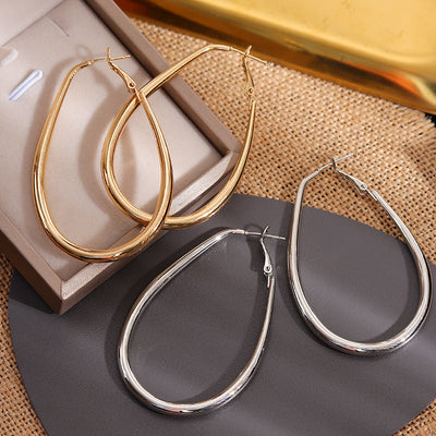 S925 Silver Needle Simple Geometric Earrings