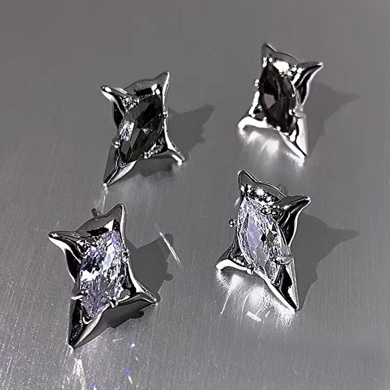 S925 silver pin small stud earrings irregular earrings