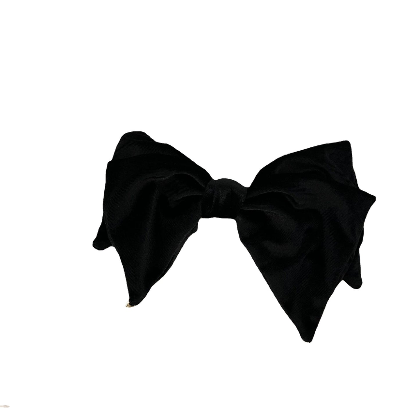 Large black velvet bow Hair Clips