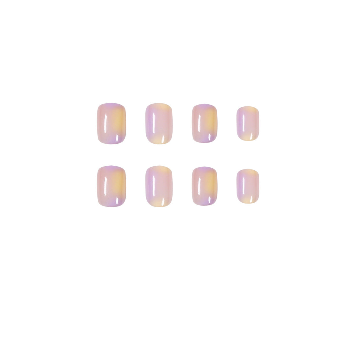 Rainbow halo dye cute PRESS ON NAILS