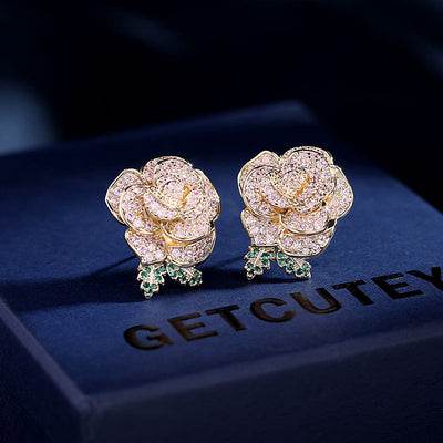 Flower Camellia Earrings