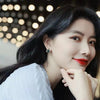 Korean Emerald S925 Silver Needle Fashion Earrings