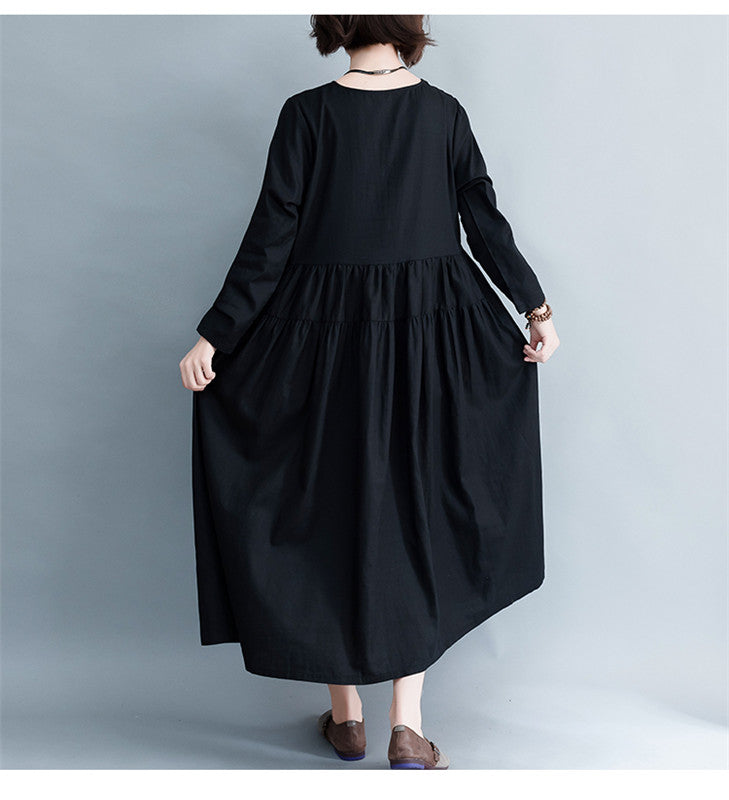 Casual Cotton Simple Long Dress