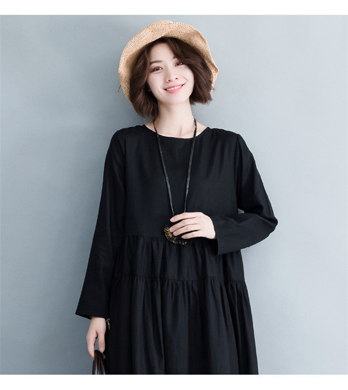 Casual Cotton Simple Long Dress