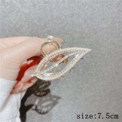Fashion style pearl diamond shark hairpin