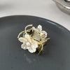 High ponytail flower pearl Hair Clips
