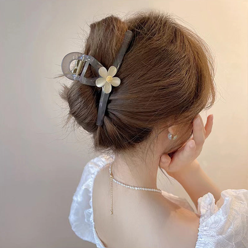 Cat's Eye Flower Hair Clips