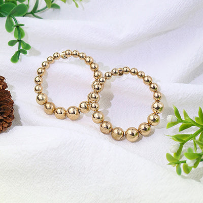 Pearl gold geometric earrings