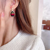 Elliptical geometric earring