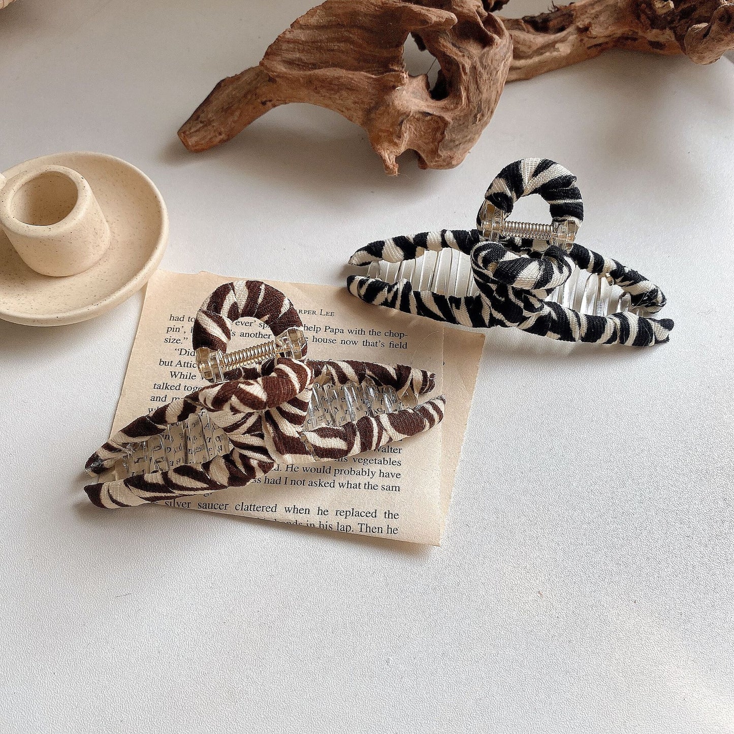 Zebra print Hair Clips