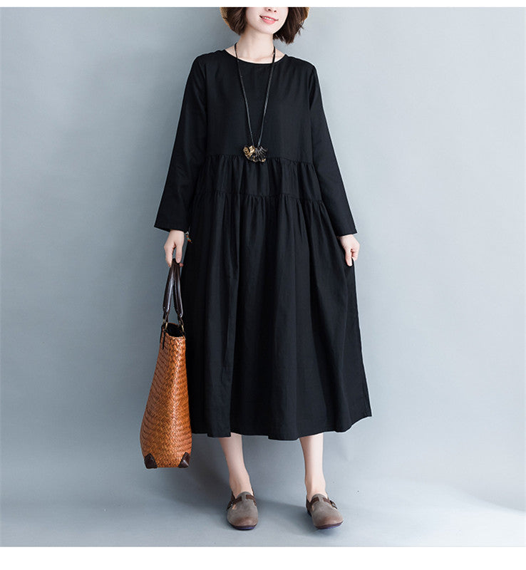 Casual Cotton Simple Long Dress