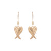 Pearl gold geometric earrings