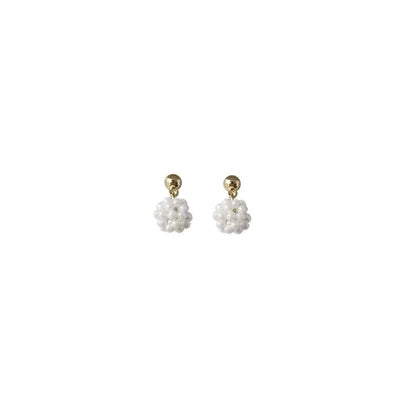 S925 silver needle small and luxurious pearl earrings