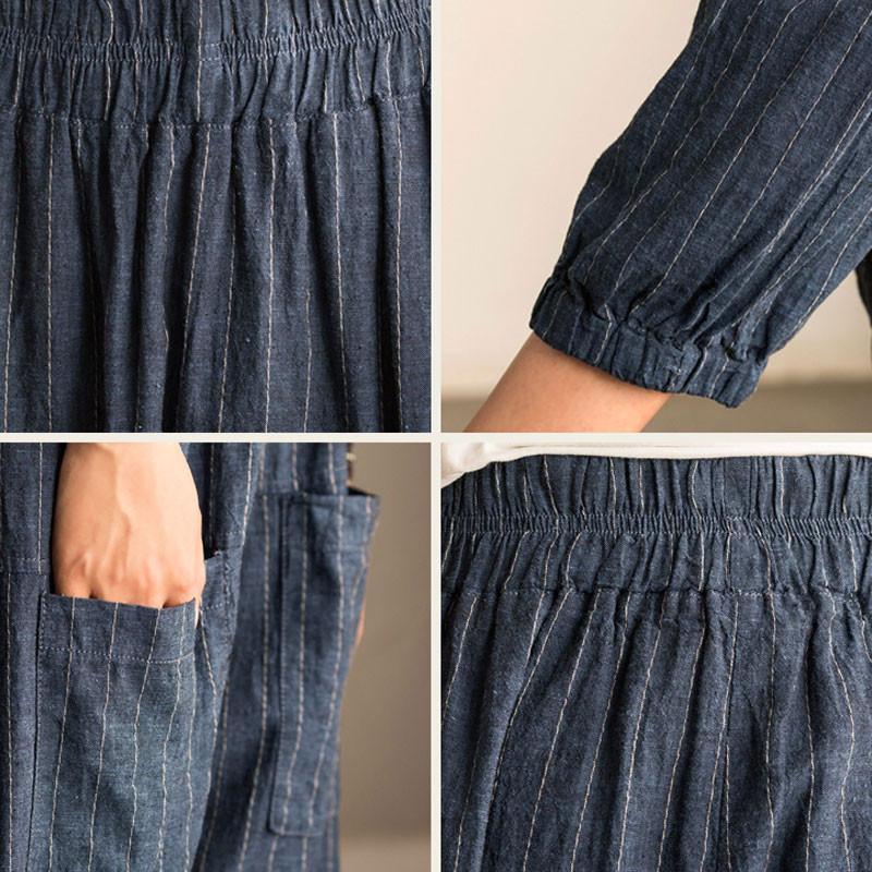 Summer Women Loose Stripe Lantern Pants