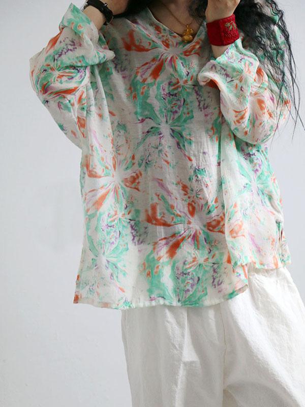 Colorful Printed Comfortable Sesame Blouse