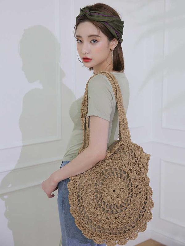 Crochetting Flower Knitting Bohemia Bag