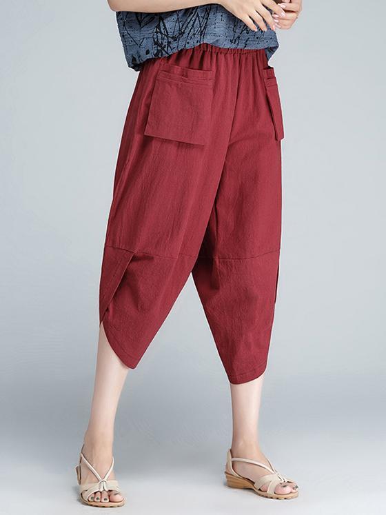 Loose Comfortable Folk Pants