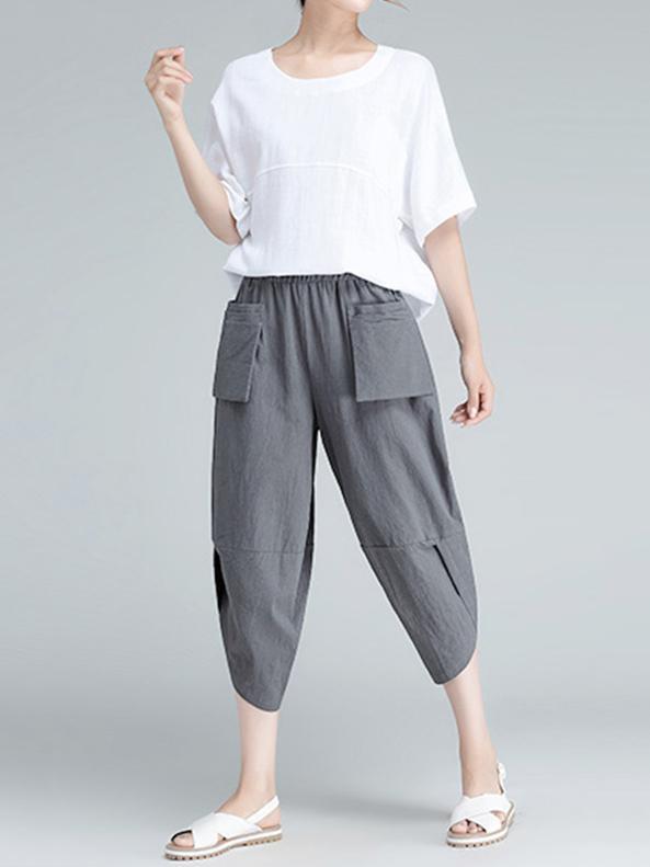 Loose Comfortable Folk Pants