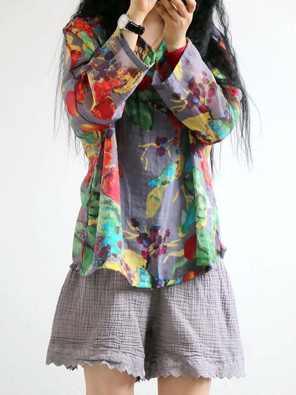 Colorful Printed Comfortable Sesame Blouse