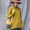 Turtleneck Hollow Out Casual Stretch Sweater