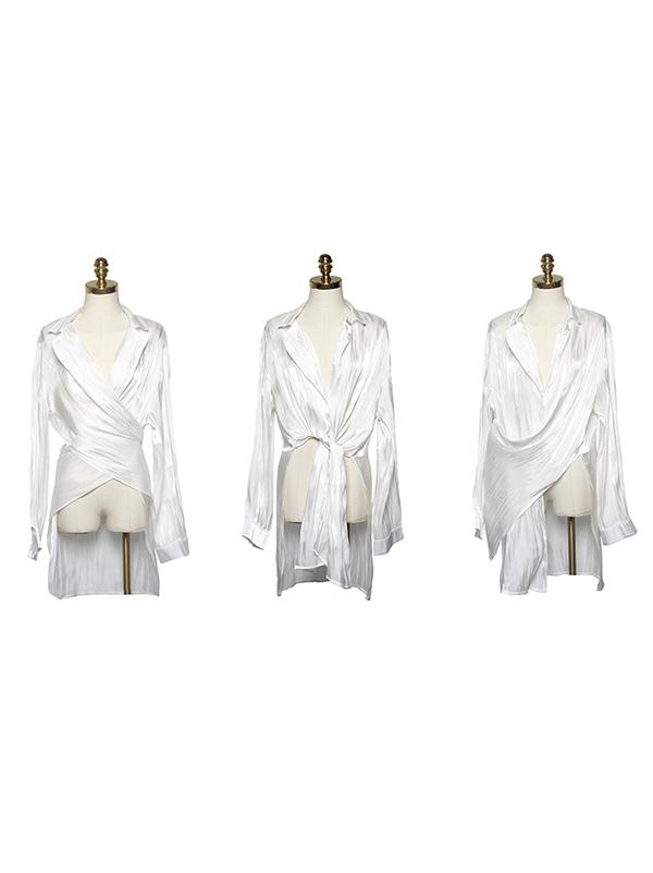 Multi-way to Wear White Soft Blouse