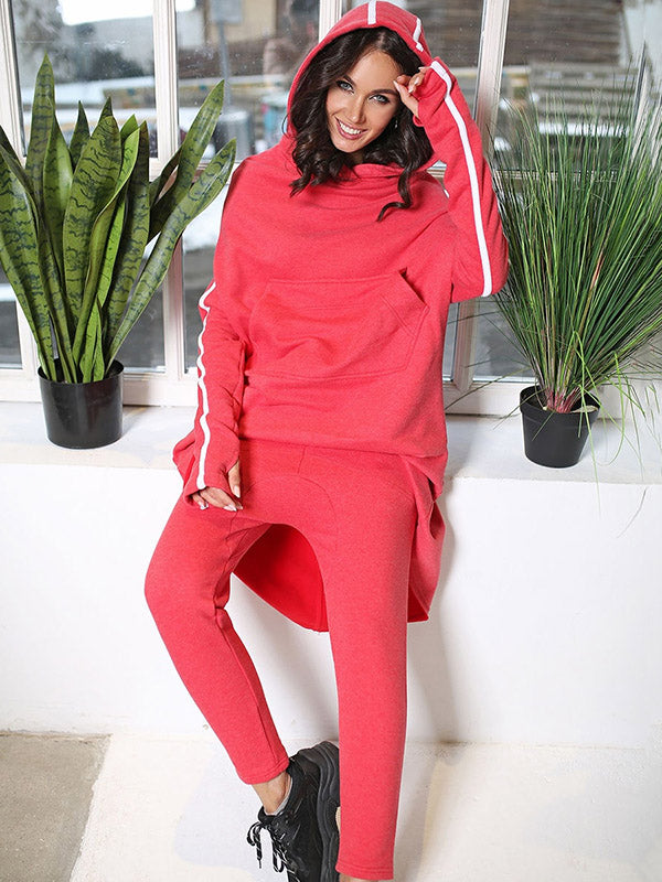 Oversize Hooded Sweatshirts&Pants Suits