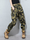 Fashion Split-Joint With Pocket Drawstring Camouflage Pants