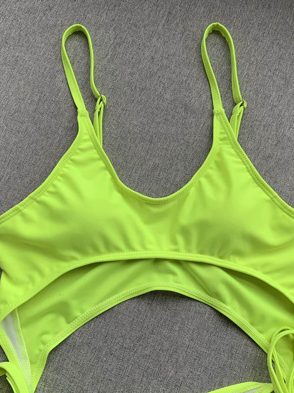 Solid Color Strapless One-Piece Swimsuit