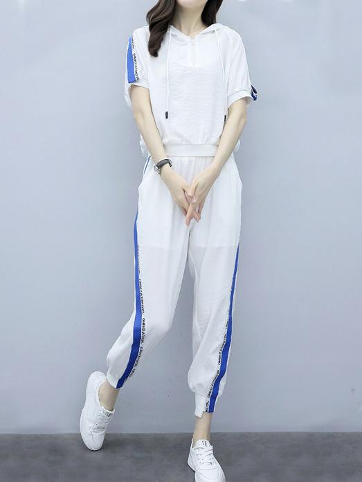 Short Sleeves T-Shirt + Loose Pants Sport Suit