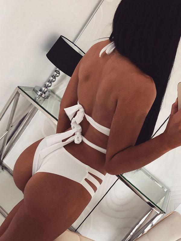 Sexy Bandage Split Type Bikini Swimsuit