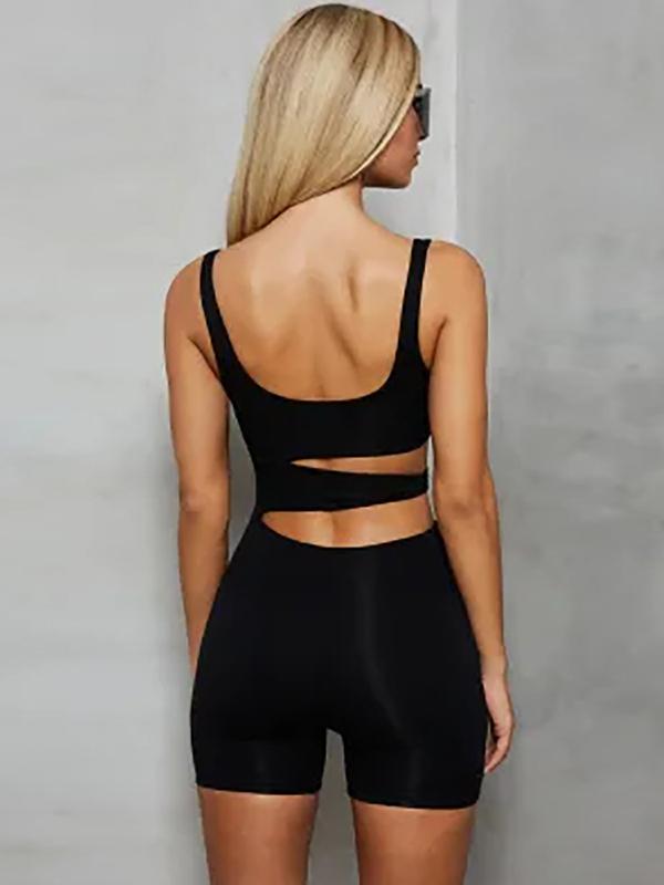 Sexy Sports Cut Out Hollow Romper