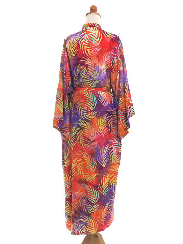 Bohemia Printed Belted Long Sleeves Cover-Up