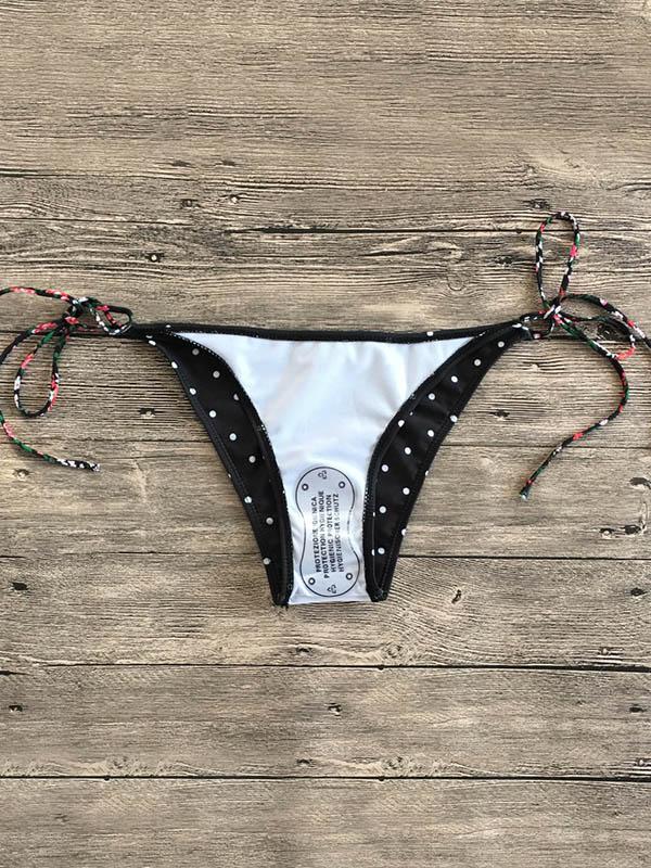 Folral Lace-up Bikini Swimsuit