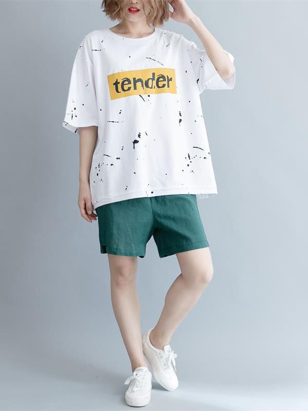 Loose Cotton Printed T-shirt