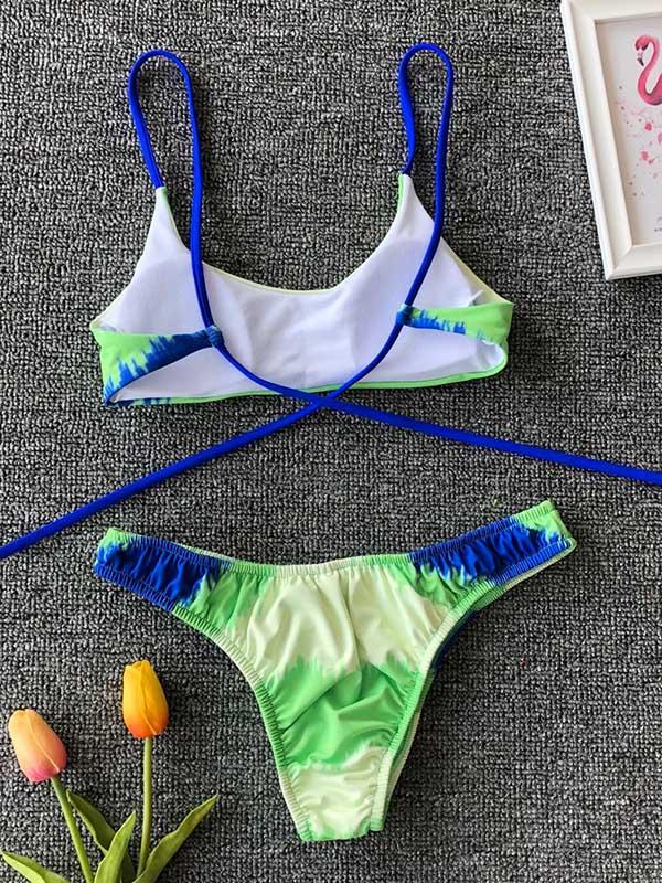 Troop Lace Up Bikini Swimsuit