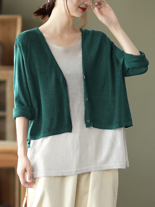 Urban Long Sleeves Knitting False Two Sweater Tops