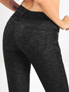 Black Elastic Jeans Pants Bottoms