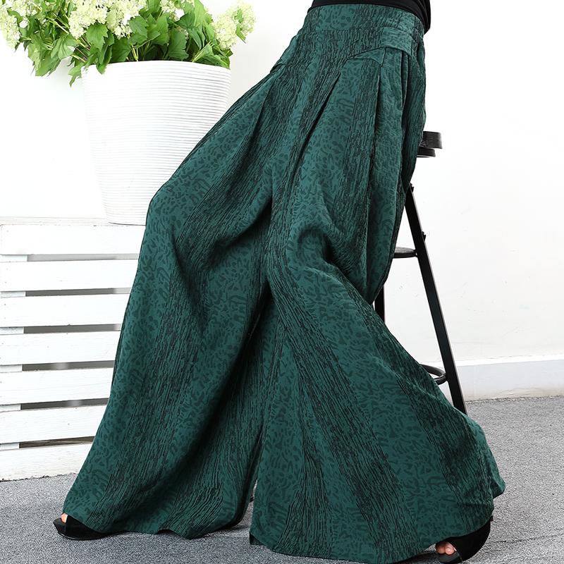 Buykud Comfortable Solid Color Loose Wide Leg Pants