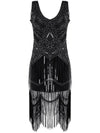 Black Fringed Evening Dress