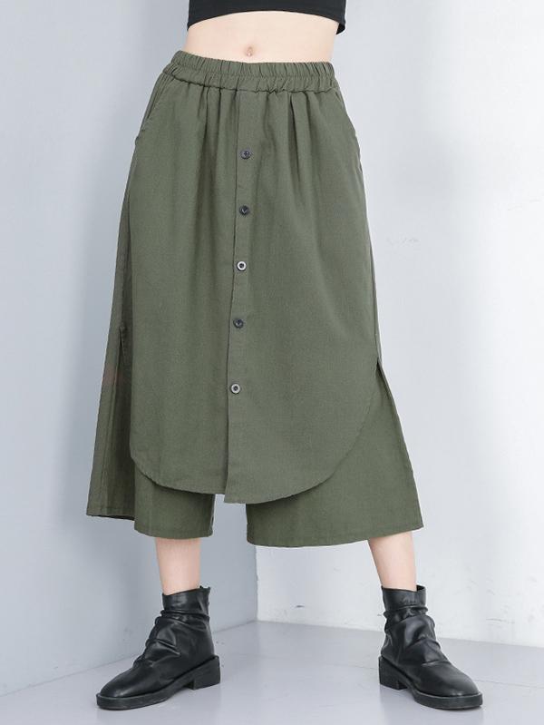 False-Dress Wide Pants