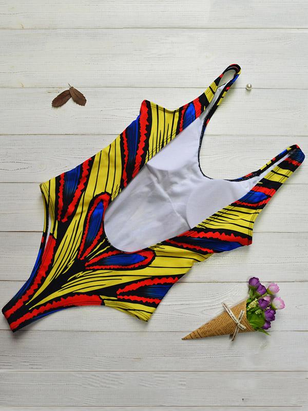 Retro Wide Strap One Piece Swimsuit