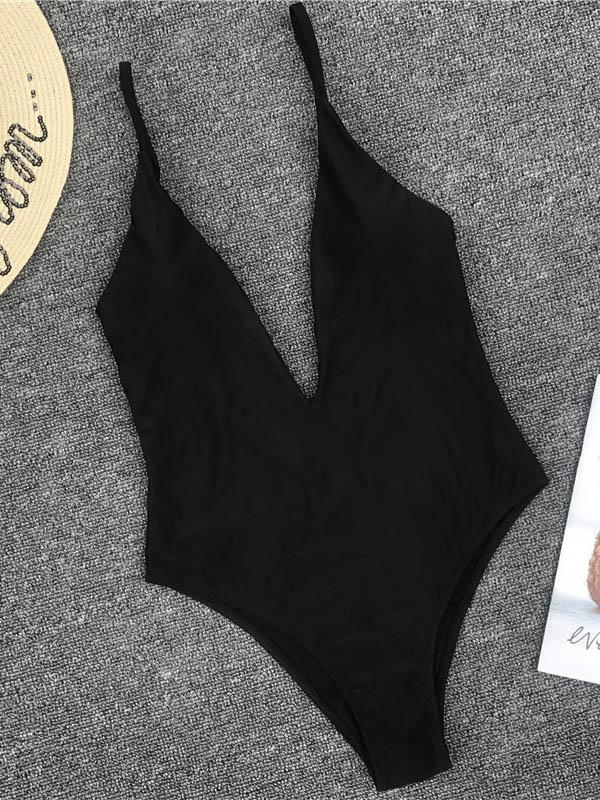 Deep V-neck Sexy Bohemia One-piece Swimwear