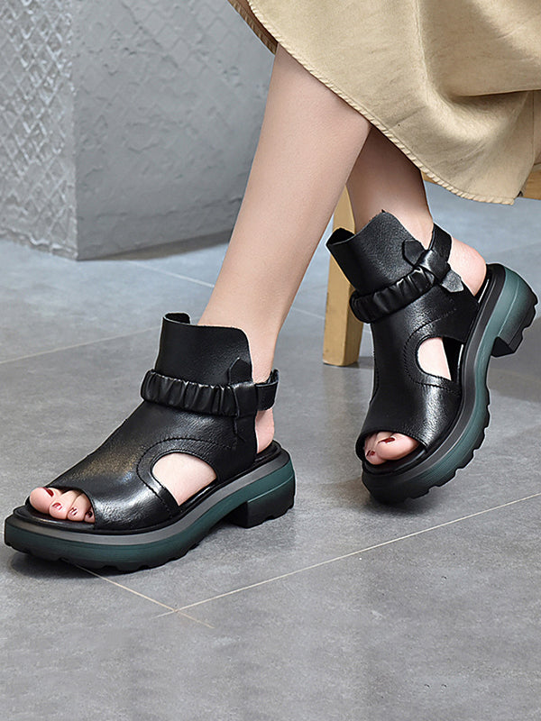 Original Vintage Elasticity Hollow Platform Shoes