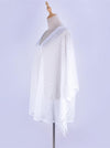 Lace Hollow Batwing Sleeves Kaftan Cover-up