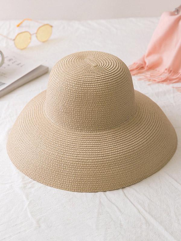 Leisure Long-Brim Sun-Protection Straw Hat