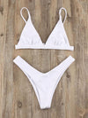 7 Colors Triangle Plain Bikinis Swimwear